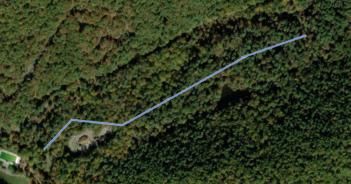Маршрут Midland Trail на спутниковом снимке
