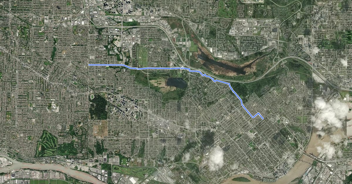 Маршрут Midtown Bikeway на спутниковом снимке