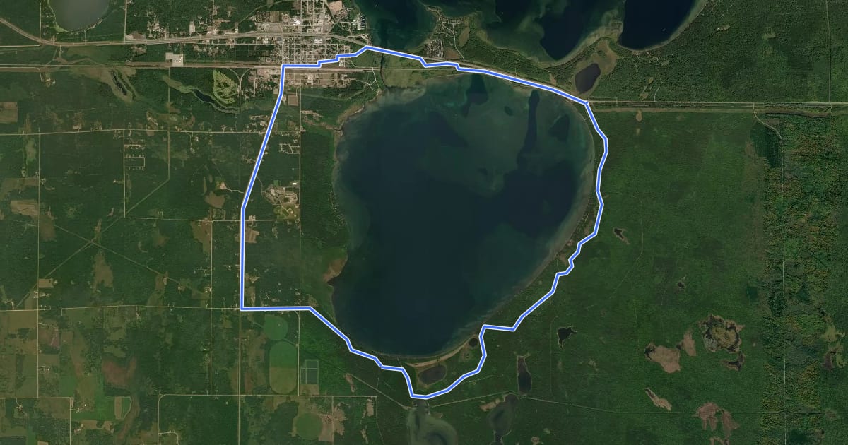 Маршрут Migizi Trail на спутниковом снимке