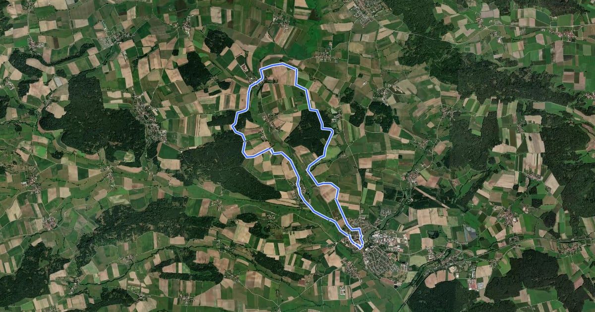 Маршрут Milanweg Leutershausen на спутниковом снимке