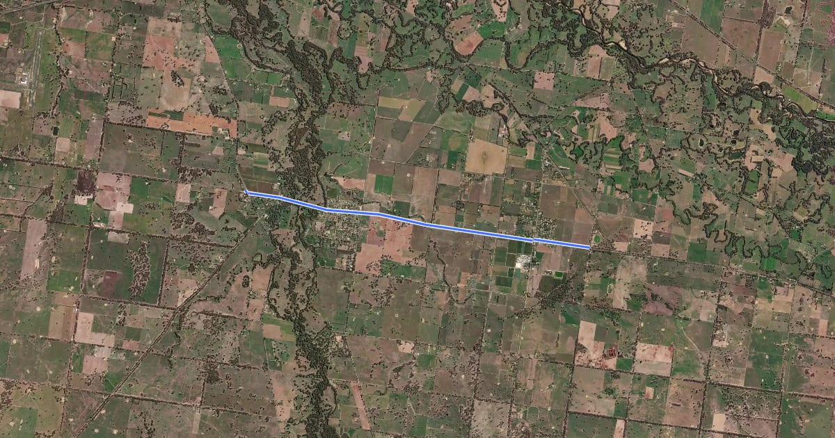 Маршрут Milawa Trail на спутниковом снимке