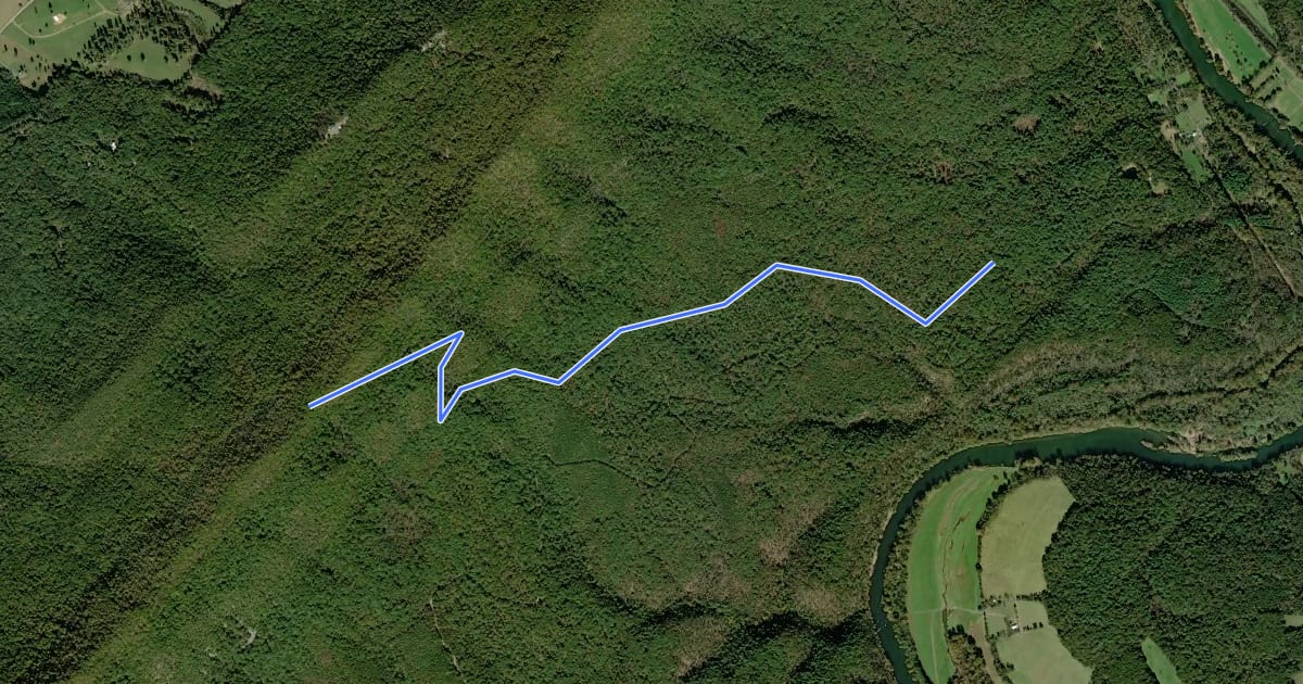 Маршрут Milford Gap Trail на спутниковом снимке