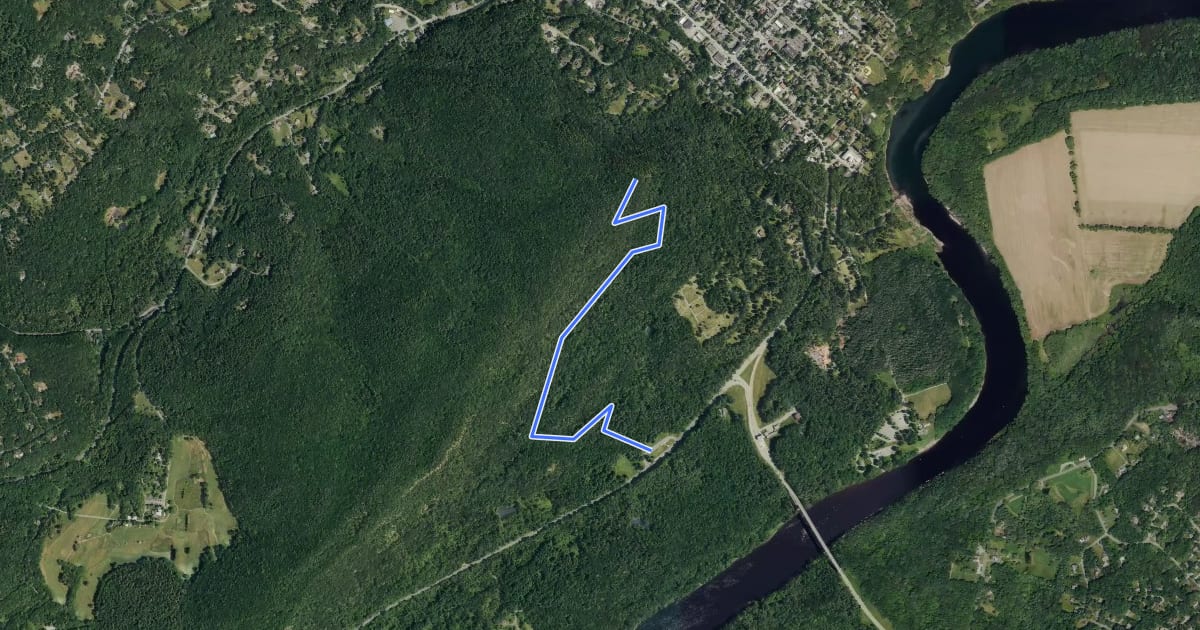 Маршрут Milford Knob Trail на спутниковом снимке
