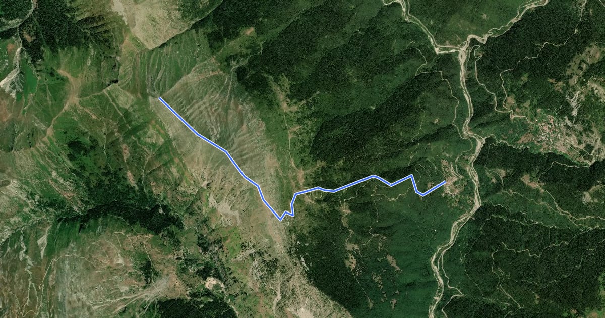 Маршрут Milia Variko Trail на спутниковом снимке