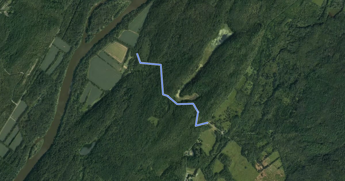Маршрут Military Road Trail на спутниковом снимке