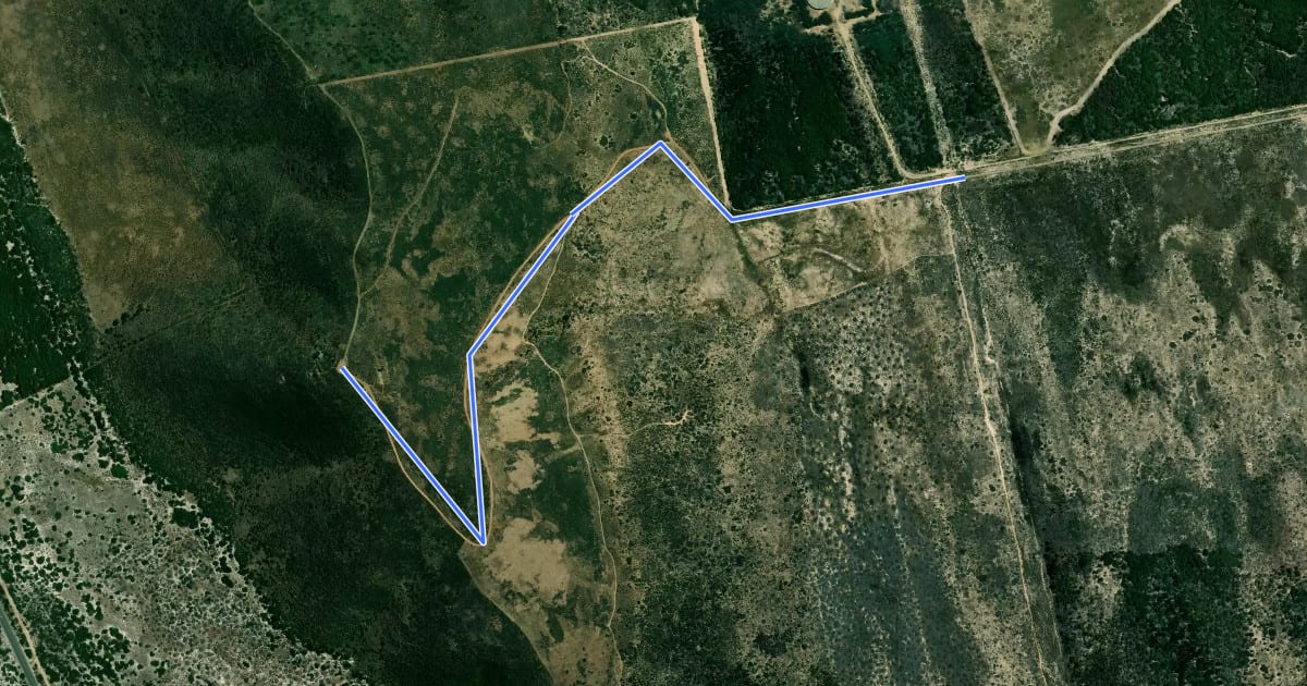 Маршрут Military Road Trail на спутниковом снимке