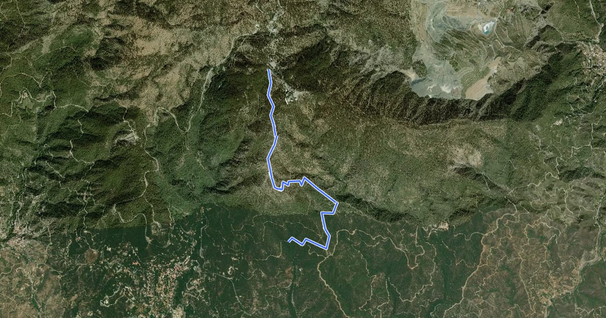 Маршрут Military Switchbacks на спутниковом снимке