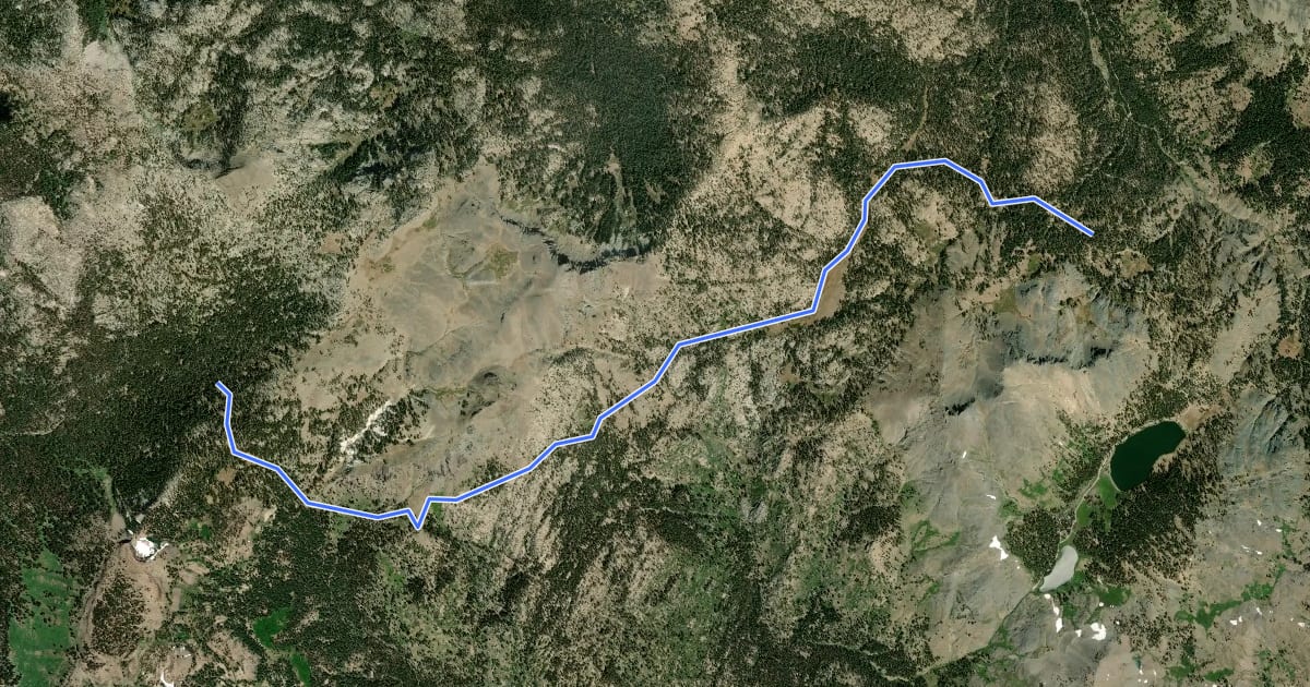 Маршрут Milk Ranch Meadow Trail на спутниковом снимке
