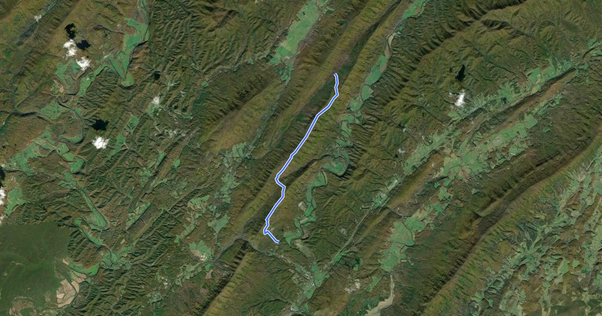 Маршрут Mill Mountain Trail на спутниковом снимке