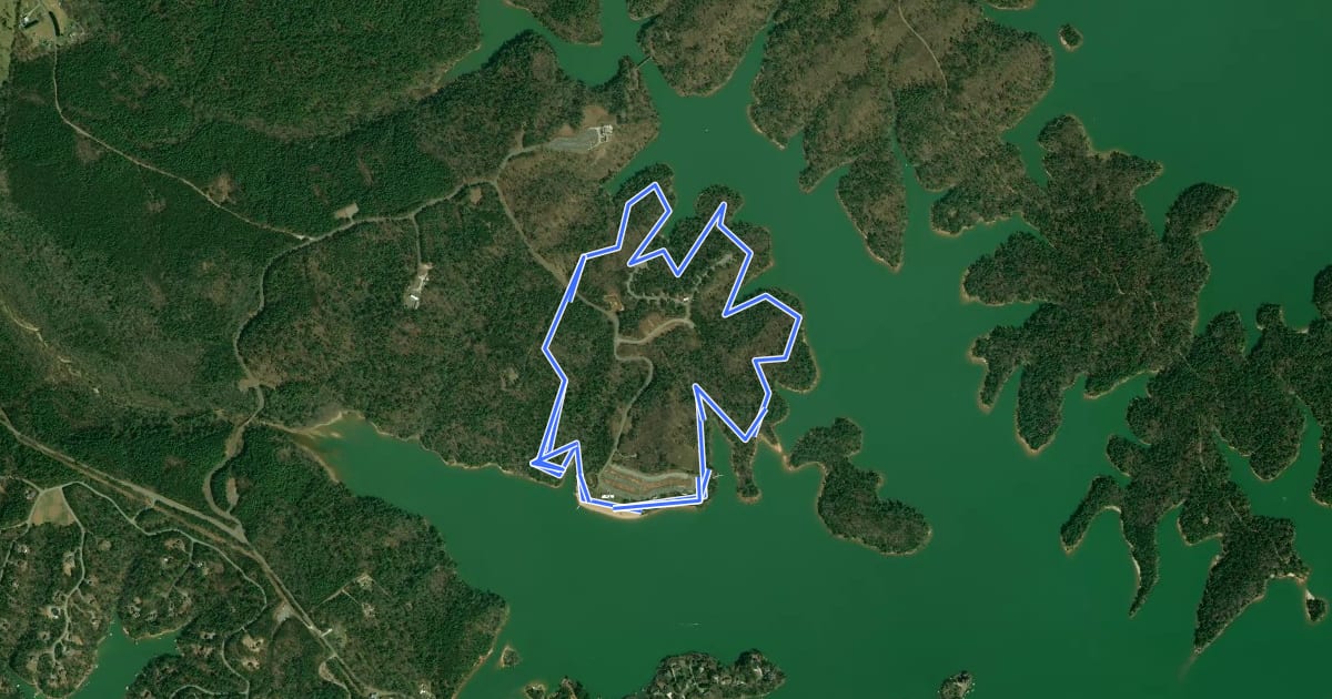 Маршрут Mill's Creek Trail на спутниковом снимке