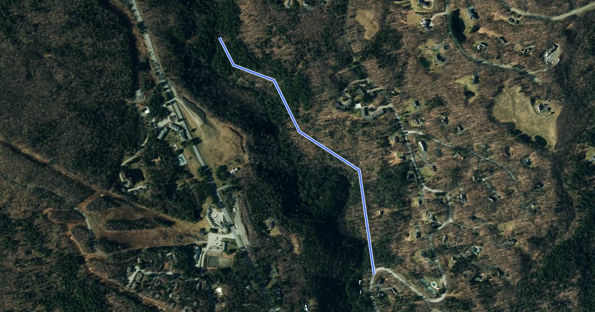 Маршрут Mill Trail на спутниковом снимке