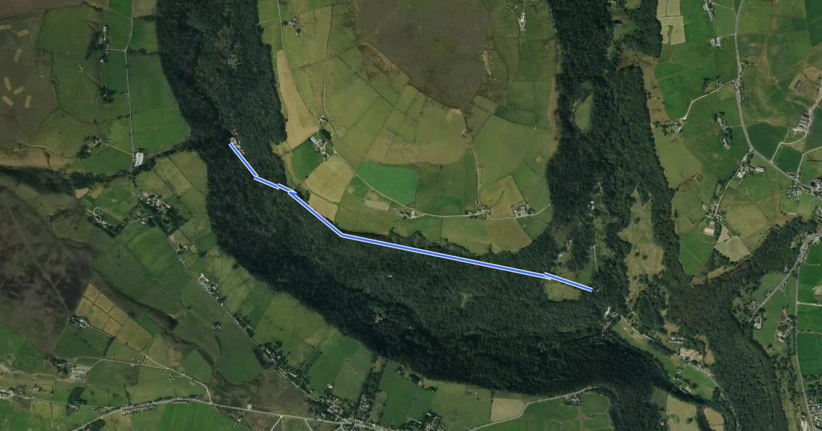 Маршрут Mill Walk (Upper Woodland), Hardcastle Crags на спутниковом снимке