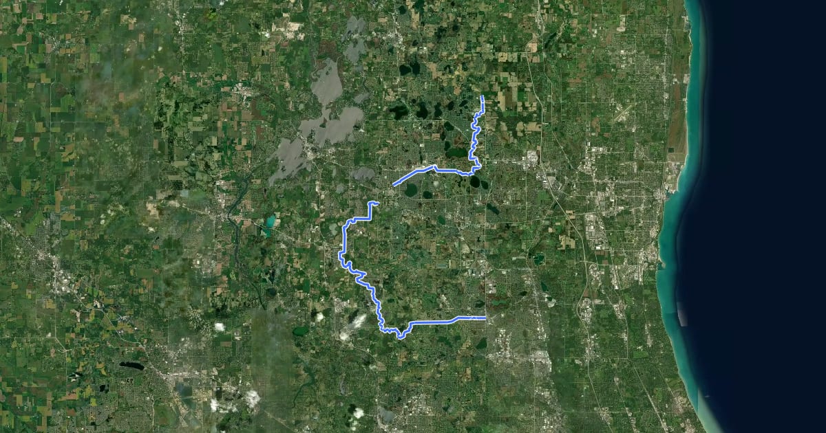 Маршрут Millennium Trail на спутниковом снимке
