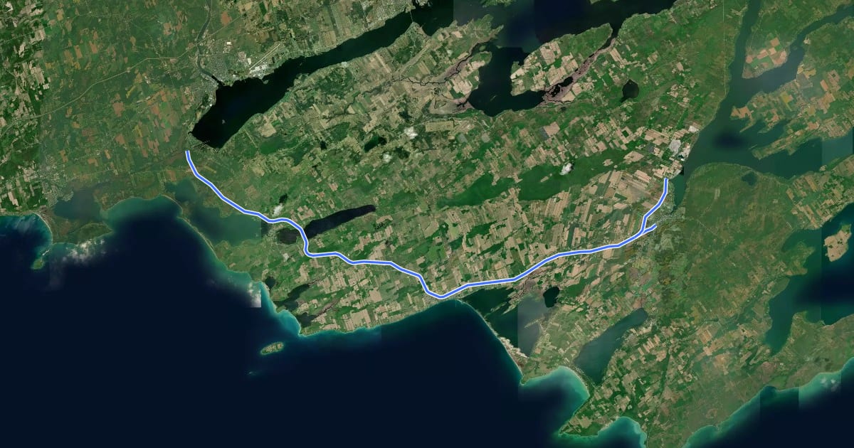 Маршрут Millennium Trail на спутниковом снимке
