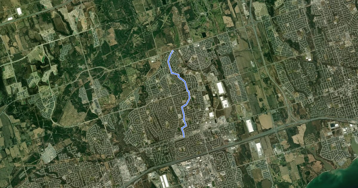 Маршрут Millers Creek Trail на спутниковом снимке