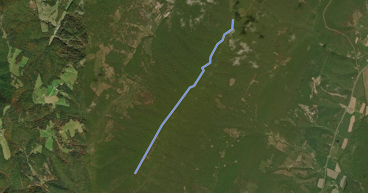 Маршрут Millers Rock Trail на спутниковом снимке