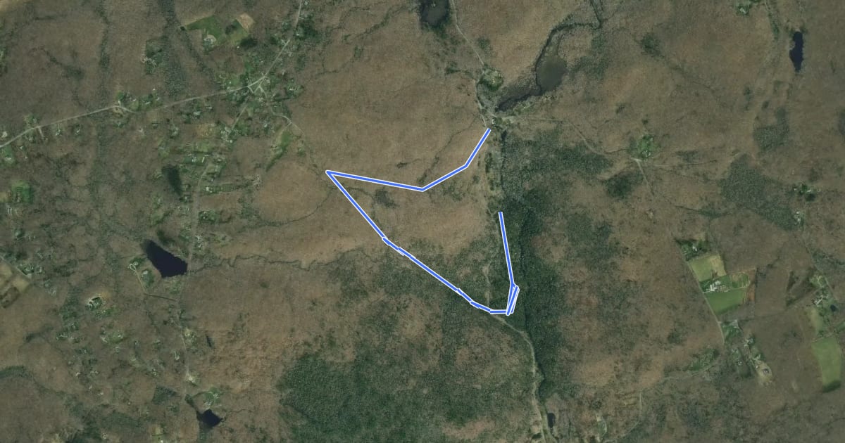 Маршрут Millington Trail на спутниковом снимке