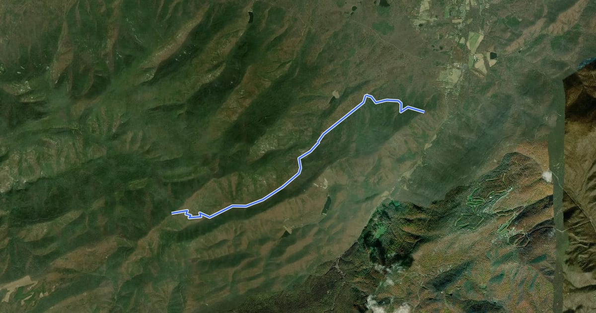 Маршрут Mills Creek Trail на спутниковом снимке