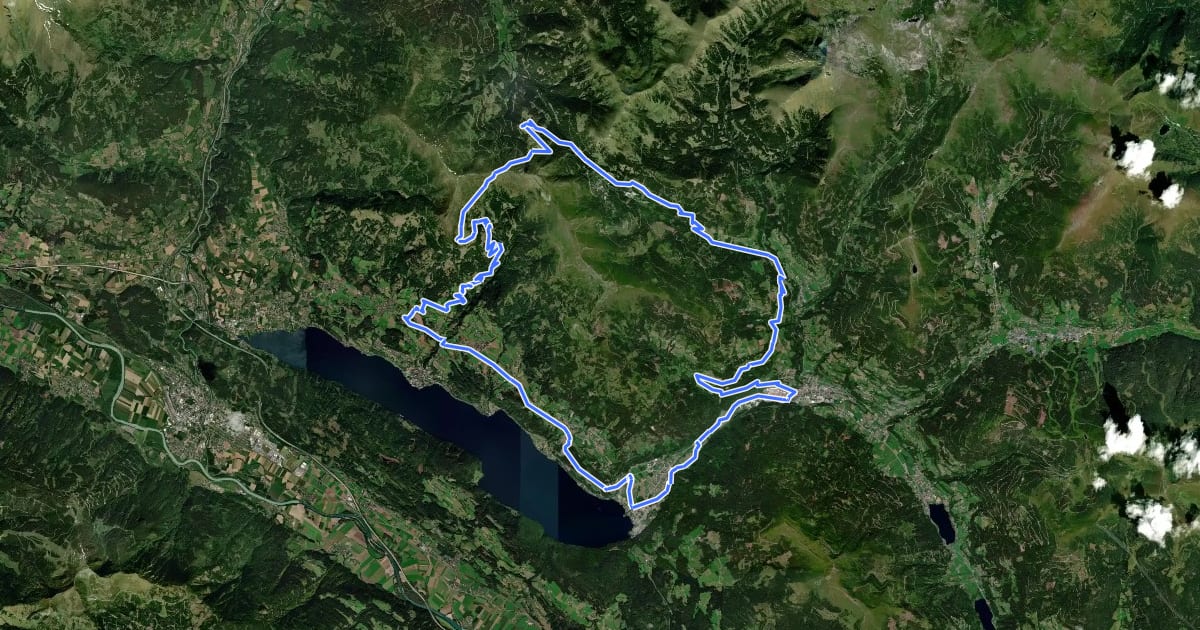 Маршрут Millstätter Alm Tour | nock/bike Tour 49 на спутниковом снимке