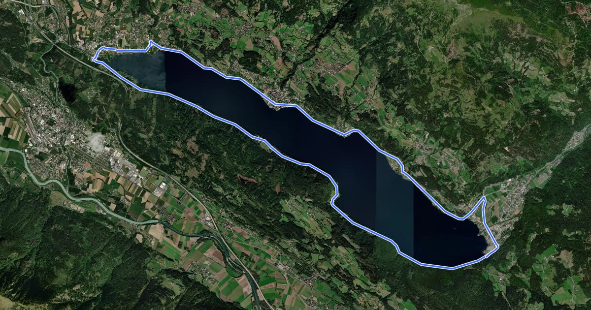 Маршрут Millstätter See Radweg на спутниковом снимке