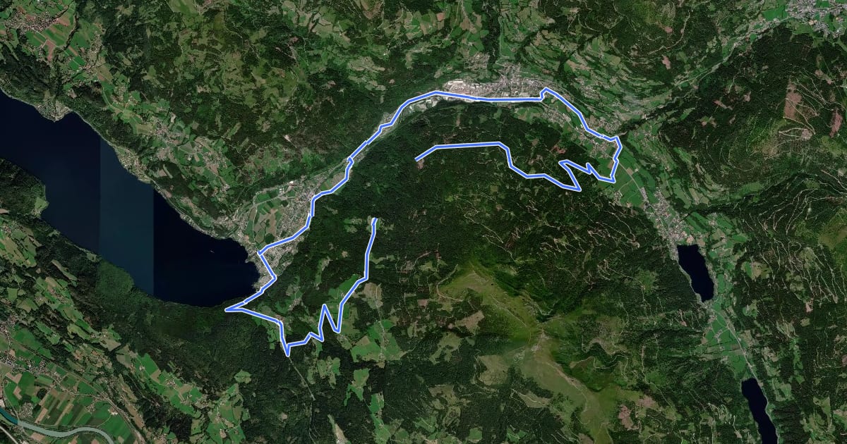 Маршрут Millstättersee-Runde на спутниковом снимке