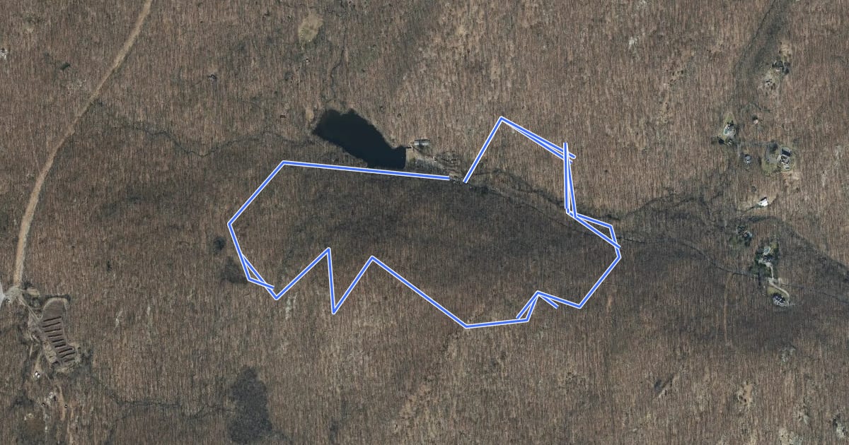 Маршрут Millstone Trail на спутниковом снимке