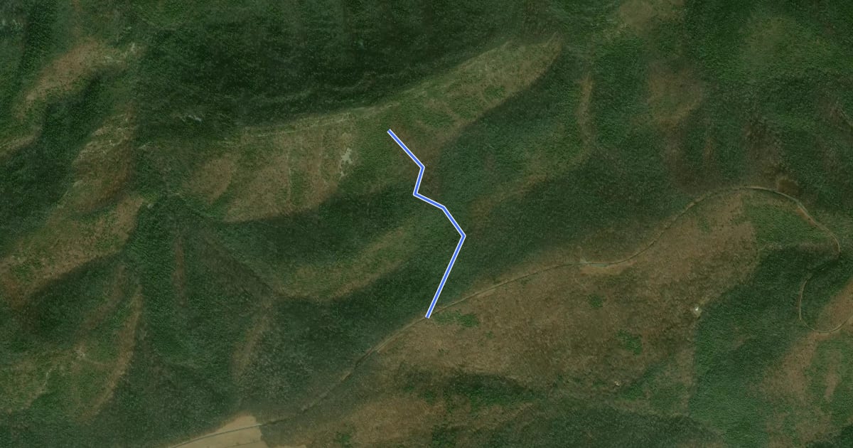 Маршрут Mine Bank Mountain Trail на спутниковом снимке