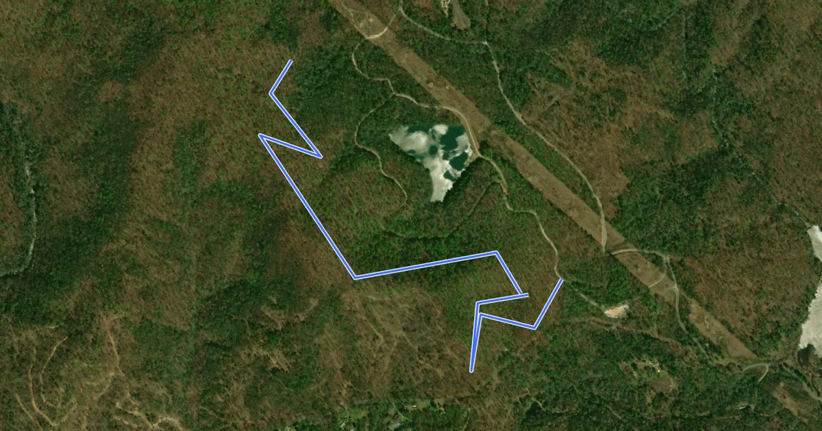 Маршрут Mine Mountain Trail на спутниковом снимке