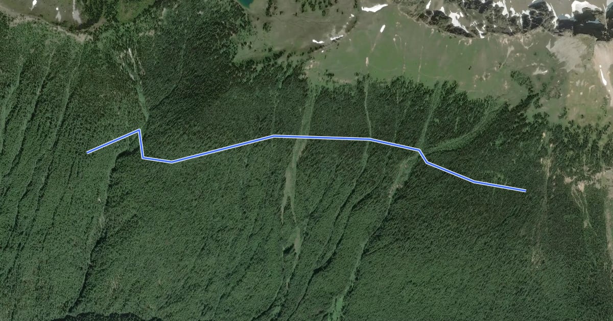 Маршрут Miner's Cabin Trail на спутниковом снимке
