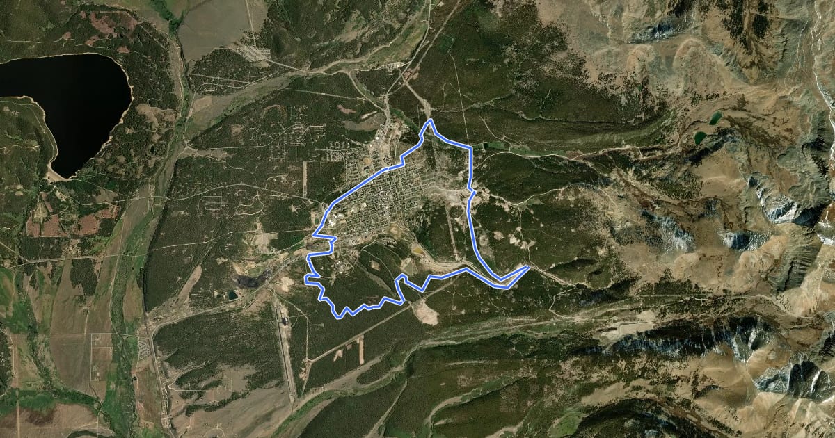 Маршрут Mineral Belt Trail на спутниковом снимке