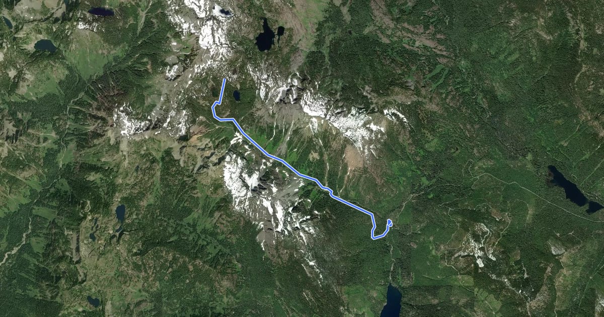 Маршрут Mineral Creek Trail на спутниковом снимке