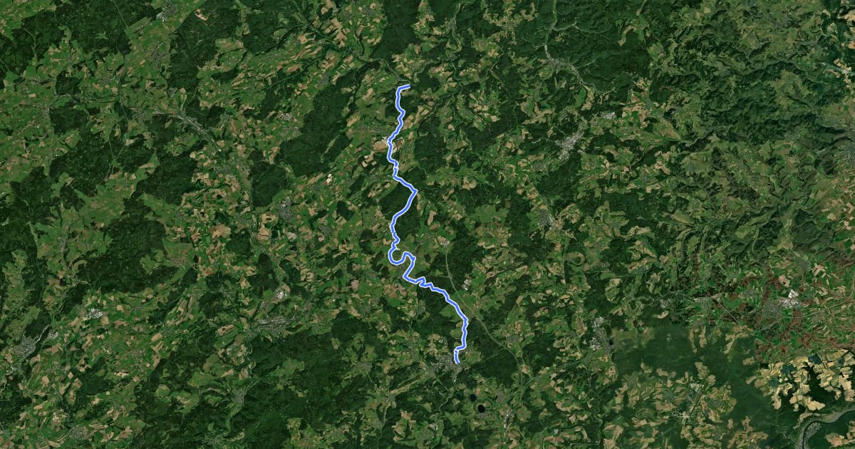 Маршрут Mineralquellen Route на спутниковом снимке