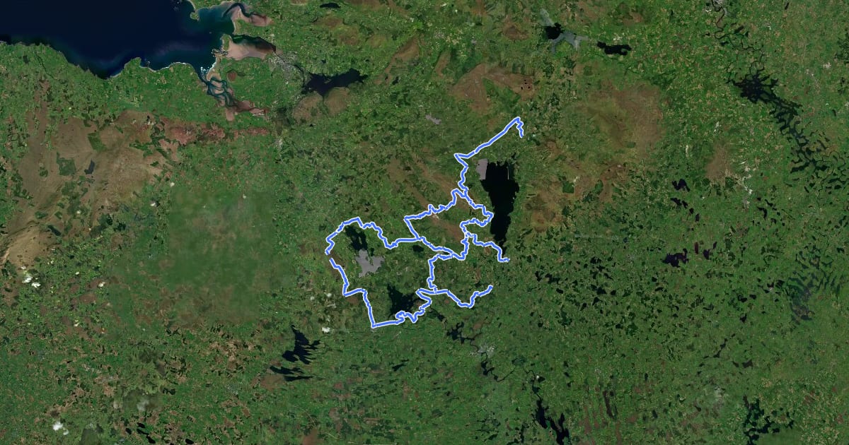 Маршрут Miners Way & Historical Trail на спутниковом снимке