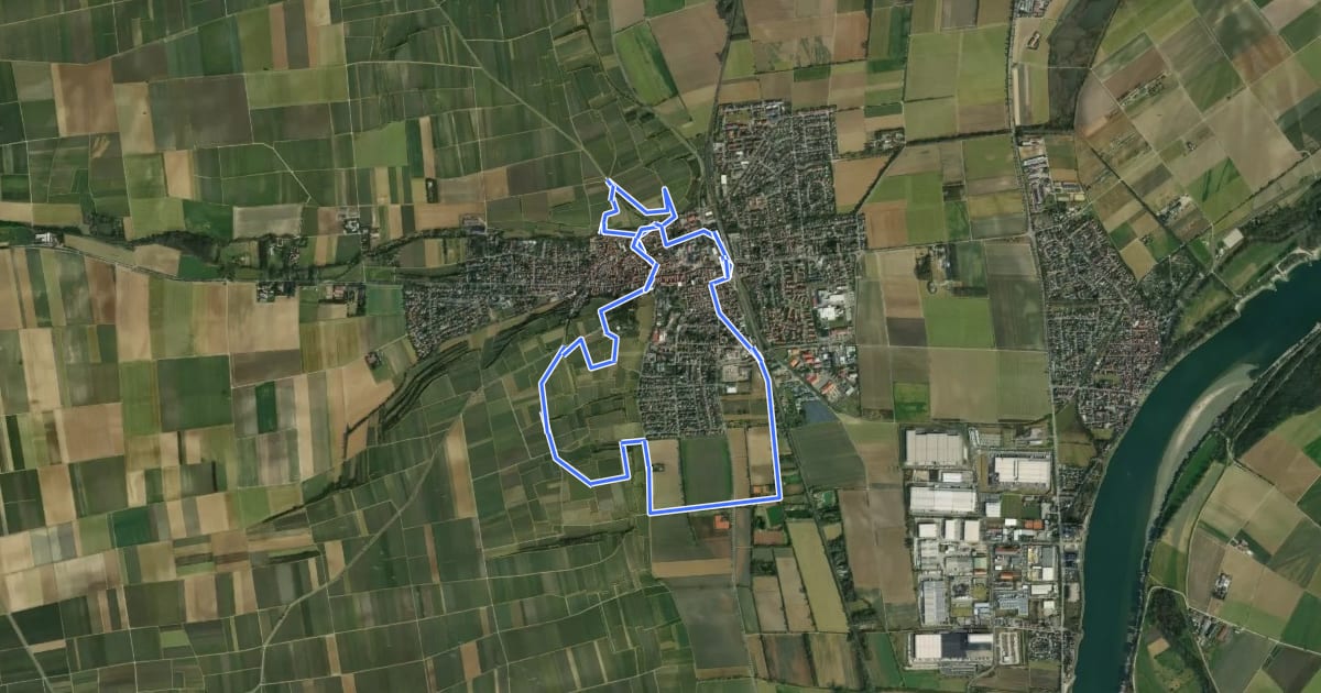 Маршрут Miniaturburgen im Wonnegau на спутниковом снимке