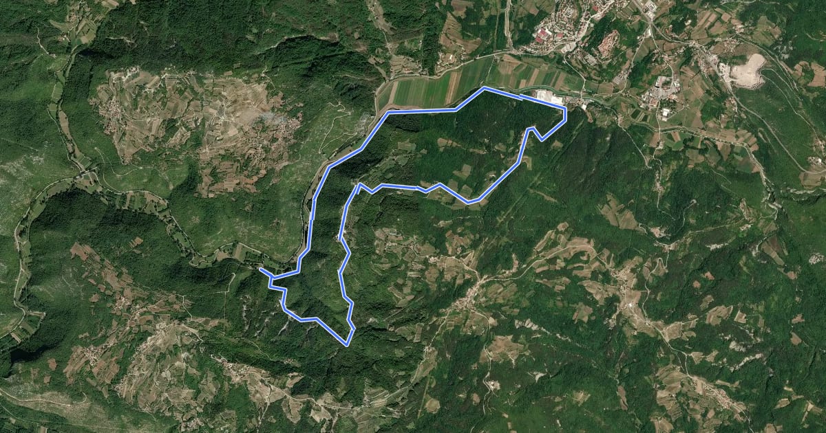 Маршрут Minjera Trail на спутниковом снимке