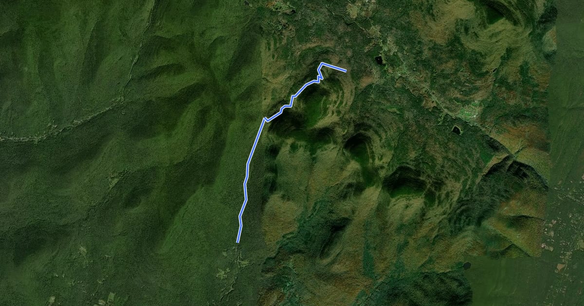 Маршрут Mink Hollow Trail на спутниковом снимке