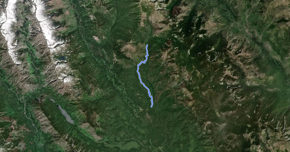Маршрут Minnow Ridge ORV Trail на спутниковом снимке