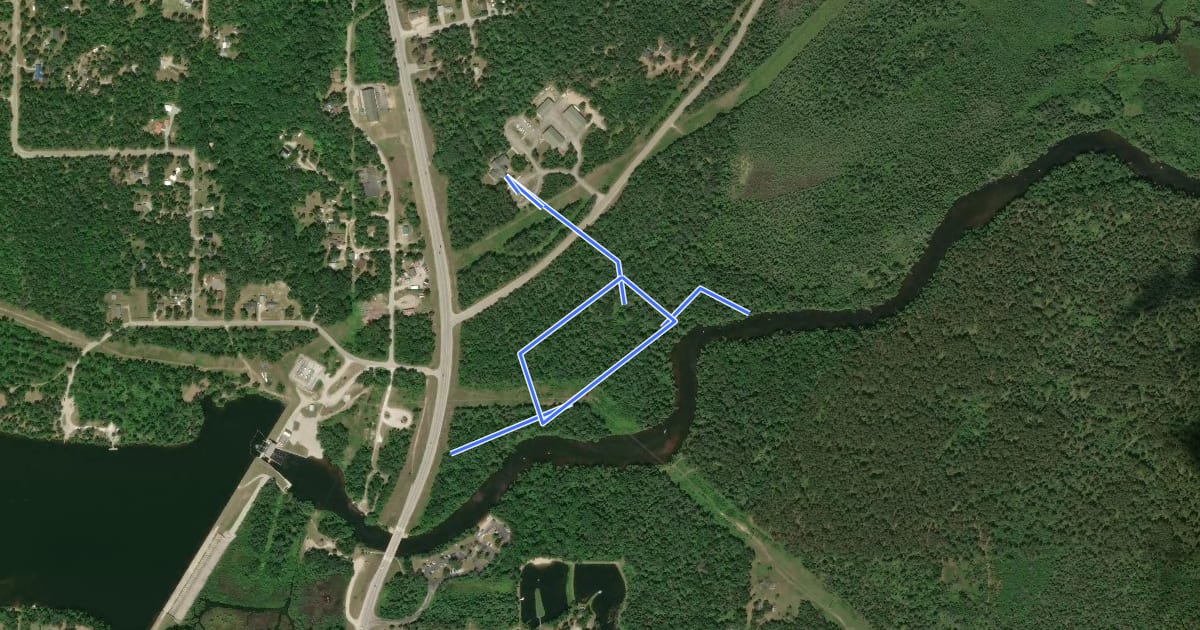 Маршрут Mio Nature Trail на спутниковом снимке