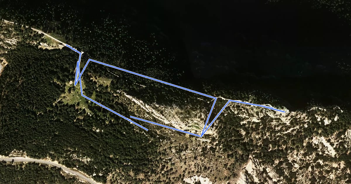 Маршрут Mirador de la Creu del Codó на спутниковом снимке