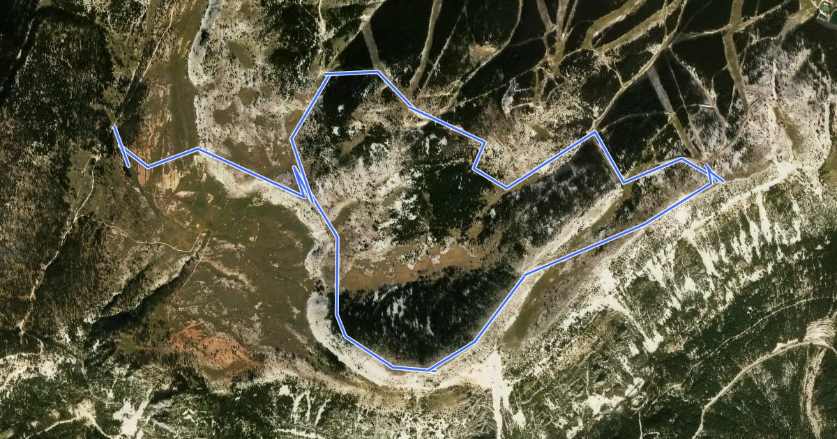 Маршрут Mirador de Querol i Prats de Becies на спутниковом снимке