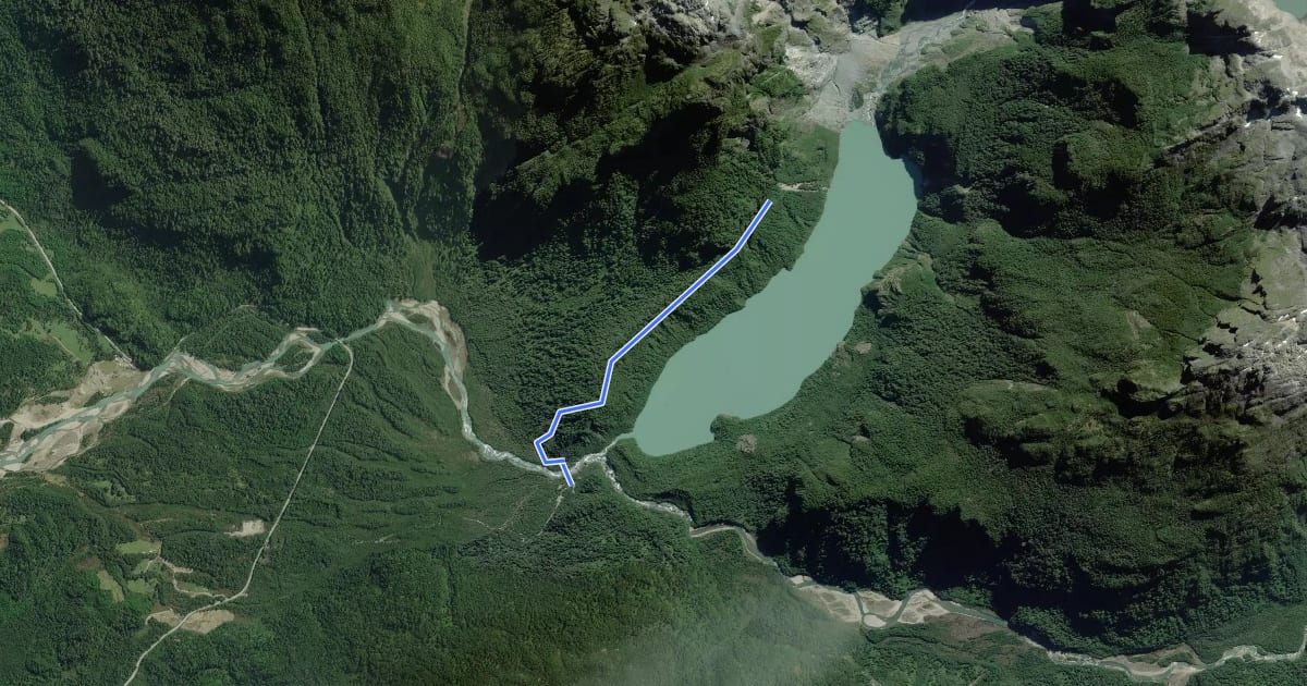 Маршрут Mirador Ventisquero Colgante на спутниковом снимке