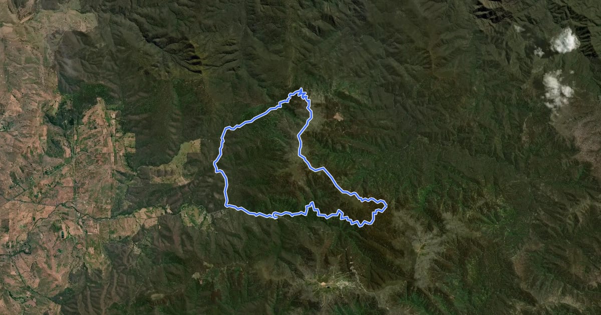 Маршрут Mirimbah Loop на спутниковом снимке