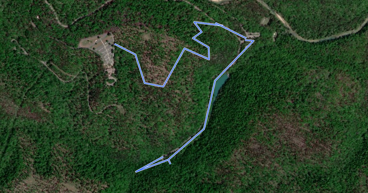 Маршрут Mirror Lake Trail на спутниковом снимке