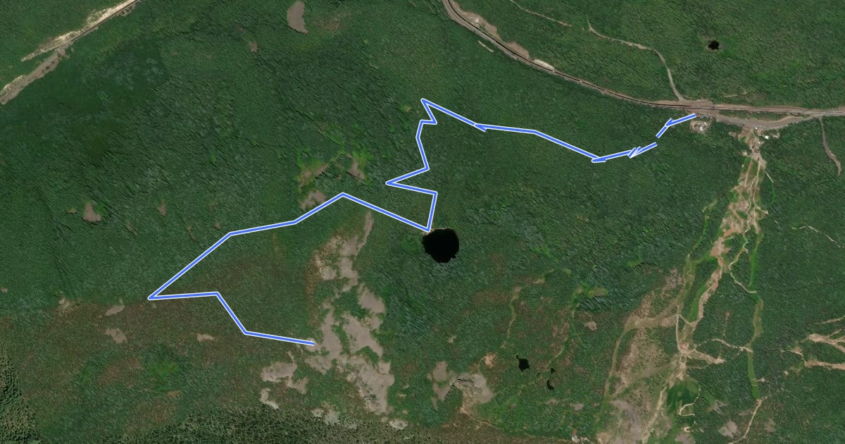 Маршрут Mirror Lake Trail на спутниковом снимке