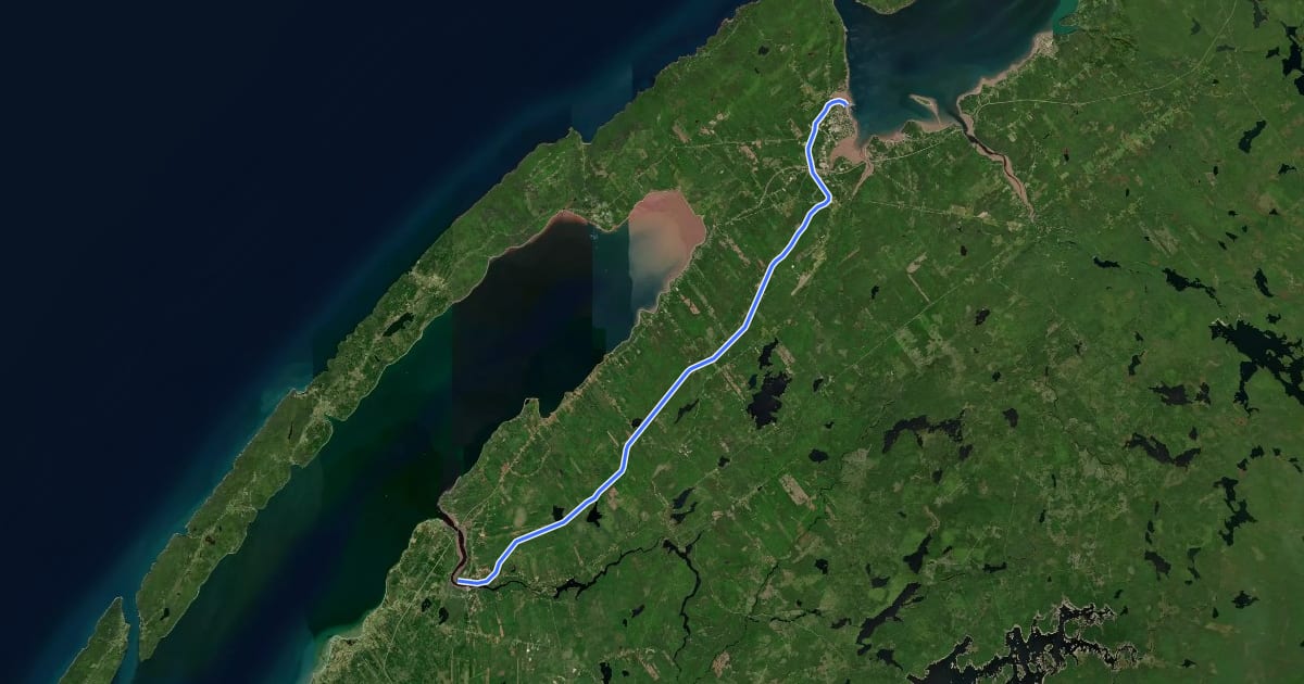 Маршрут Missing Link Trail на спутниковом снимке