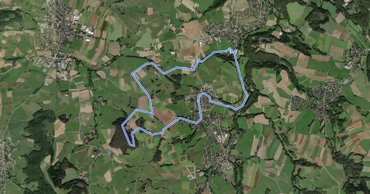 Маршрут Mistelbach Rundwanderweg "Durch den Bauersgraben" на спутниковом снимке
