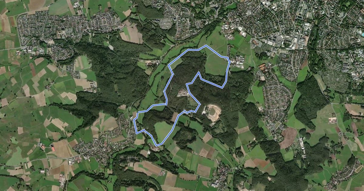 Маршрут Mistelbach Rundwanderweg "Durch die Mistelauen" на спутниковом снимке