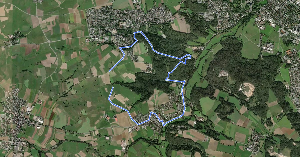Маршрут Mistelbach Rundwanderweg "Markgräfin-Wilhelmine-Weg" на спутниковом снимке