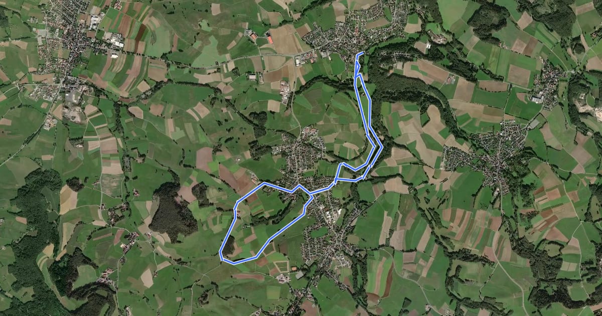 Маршрут Mistelbach Rundwanderweg "Vorbei am Schobertsberg" на спутниковом снимке
