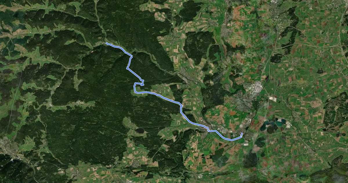 Маршрут Mistelbrunn-Pilgerweg на спутниковом снимке